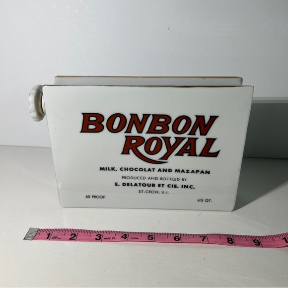 BonBon Royal Liquor Decanter Empty Ceramic Bottle Box Of Chocolates With Cork - Picture 5 of 6